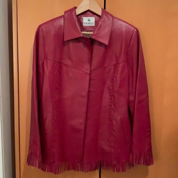 Don Miguel Jackets & Blazers - Red Leather Jacket..